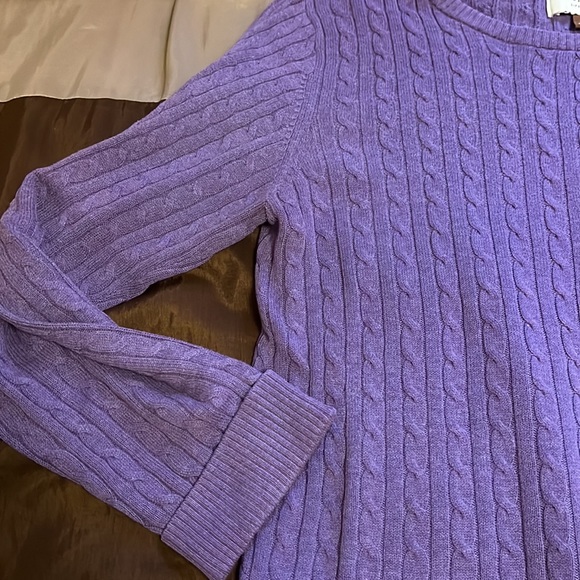 Sonoma Purple Cable Knit Sweater - Picture 2 of 5